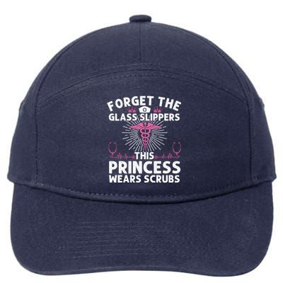 Funny Nurse Gift Cool This Princess Wears Scrubs Gift 7-Panel Snapback Hat