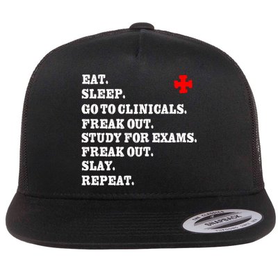 Funny Nurse Gift Slay Rn Lpn Clinicals Nursing School Gift Flatbill Hat