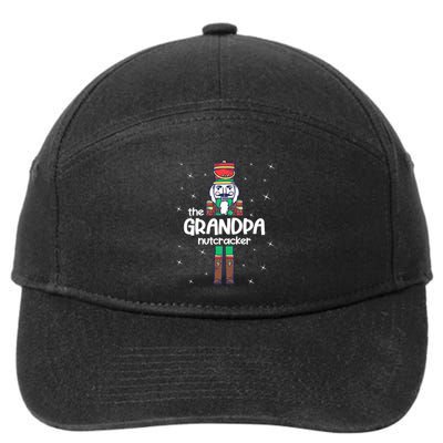 Funny Nutcracker Grandpa Love Ballet Dance Christmas 7-Panel Snapback Hat