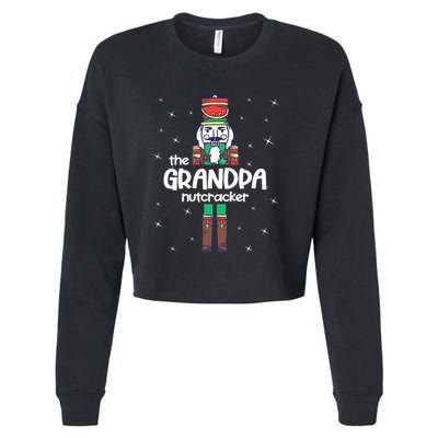 Funny Nutcracker Grandpa Love Ballet Dance Christmas Cropped Pullover Crew