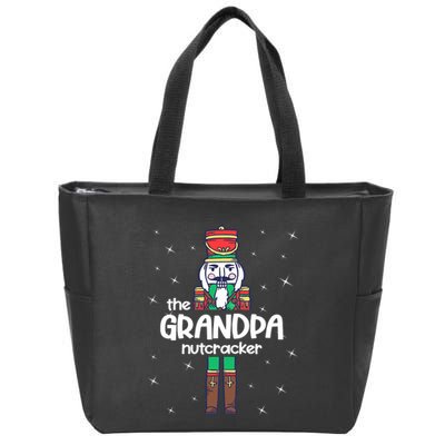 Funny Nutcracker Grandpa Love Ballet Dance Christmas Zip Tote Bag