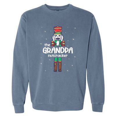 Funny Nutcracker Grandpa Love Ballet Dance Christmas Garment-Dyed Sweatshirt