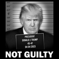 Funny Not Guilty Trump Mug Shot Backpack