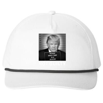 Funny Not Guilty Trump Mug Shot Snapback Five-Panel Rope Hat