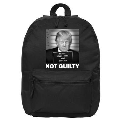 Funny Not Guilty Trump Mug Shot 16 in Basic Backpack