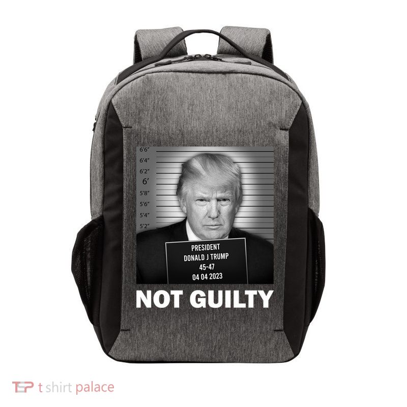 Funny Not Guilty Trump Mug Shot Vector Backpack
