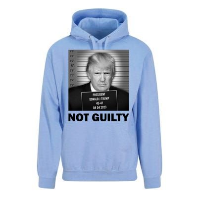 Funny Not Guilty Trump Mug Shot Unisex Surf Hoodie