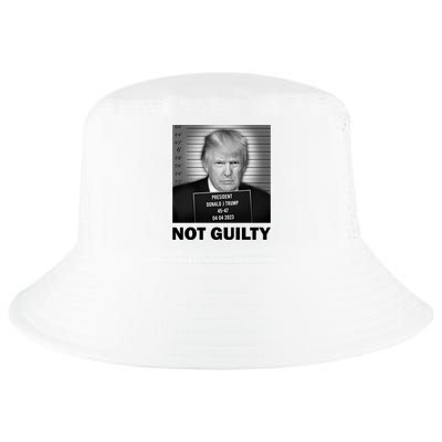 Funny Not Guilty Trump Mug Shot Cool Comfort Performance Bucket Hat