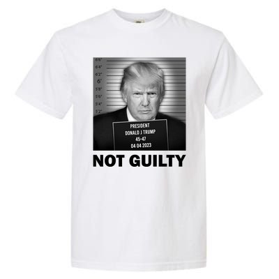 Funny Not Guilty Trump Mug Shot Garment-Dyed Heavyweight T-Shirt