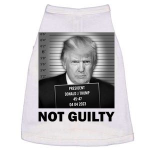 Funny Not Guilty Trump Mug Shot Doggie Tank