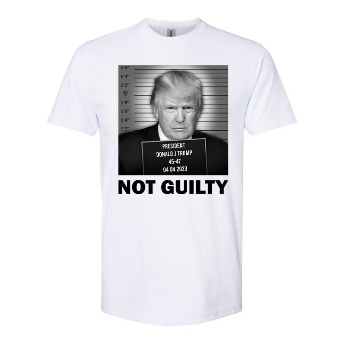 Funny Not Guilty Trump Mug Shot Softstyle CVC T-Shirt