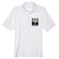 Funny Not Guilty Trump Mug Shot Men's Origin Performance Piqué Polo