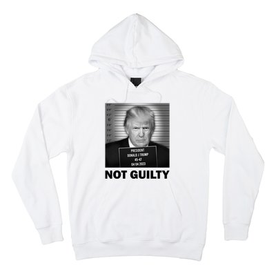 Funny Not Guilty Trump Mug Shot Hoodie