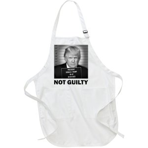 Funny Not Guilty Trump Mug Shot Full-Length Apron With Pockets