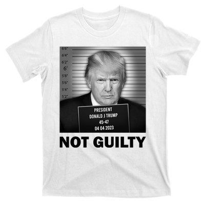 Funny Not Guilty Trump Mug Shot T-Shirt