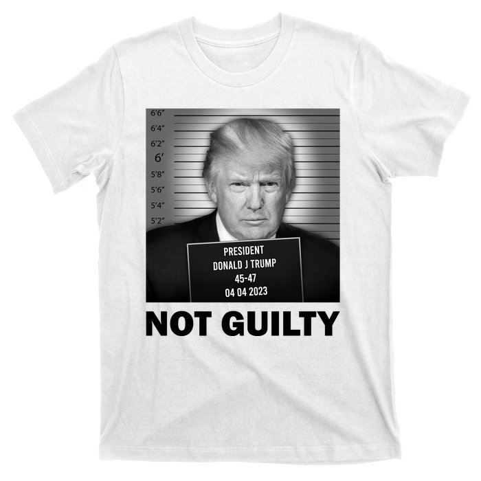 Funny Not Guilty Trump Mug Shot T-Shirt