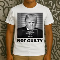 Funny Not Guilty Trump Mug Shot T-Shirt