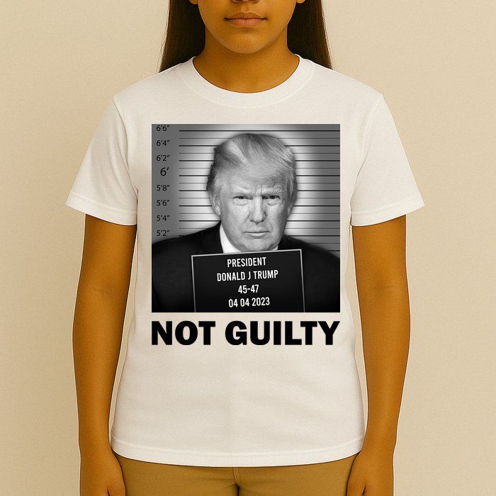 Funny Not Guilty Trump Mug Shot T-Shirt