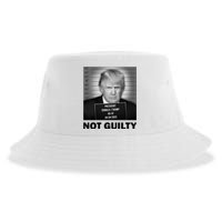 Funny Not Guilty Trump Mug Shot Sustainable Bucket Hat