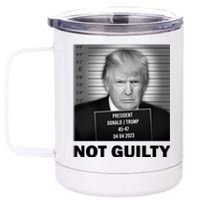 Funny Not Guilty Trump Mug Shot 12 oz Stainless Steel Tumbler Cup