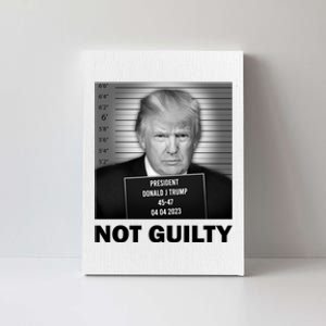 Funny Not Guilty Trump Mug Shot Canvas