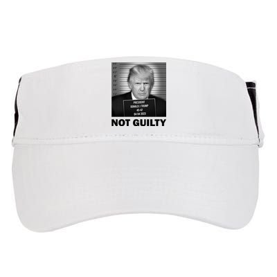 Funny Not Guilty Trump Mug Shot Adult Drive Performance Visor