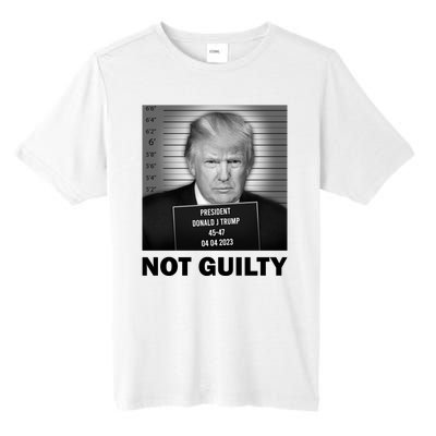 Funny Not Guilty Trump Mug Shot Tall Fusion ChromaSoft Performance T-Shirt