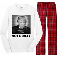 Funny Not Guilty Trump Mug Shot Long Sleeve Pajama Set