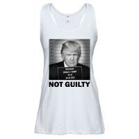 Funny Not Guilty Trump Mug Shot Ladies Essential Flowy Tank