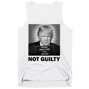 Funny Not Guilty Trump Mug Shot Tank Top