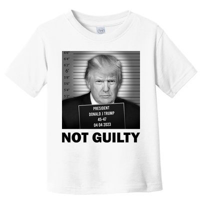 Funny Not Guilty Trump Mug Shot Toddler T-Shirt