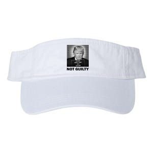 Funny Not Guilty Trump Mug Shot Valucap Bio-Washed Visor