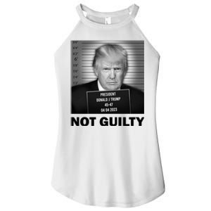 Funny Not Guilty Trump Mug Shot Women's Perfect Tri Rocker Tank