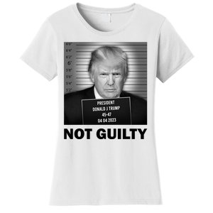 Funny Not Guilty Trump Mug Shot Women's T-Shirt