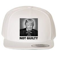 Funny Not Guilty Trump Mug Shot Wool Snapback Cap