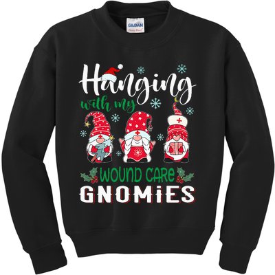 Festive Nurse Gnome Christmas Hat Wound Care Gift Kids Sweatshirt