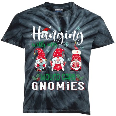 Festive Nurse Gnome Christmas Hat Wound Care Gift Kids Tie-Dye T-Shirt