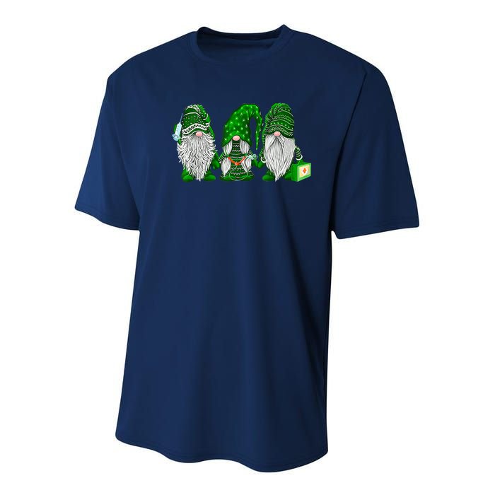 Funny Nurse Gnomes St Patrick's Day Tee Nursing Lover Youth Performance Sprint T-Shirt