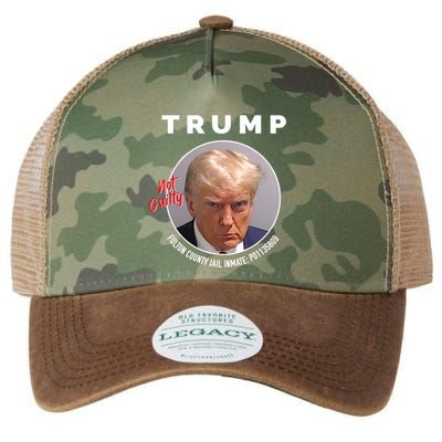 Funny Not Guilty Fulton County Jail Inmate P01135809 Mugshot Legacy Tie Dye Trucker Hat