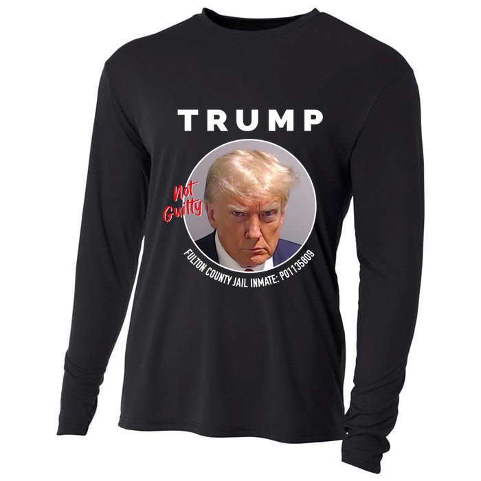Funny Not Guilty Fulton County Jail Inmate P01135809 Mugshot Cooling Performance Long Sleeve Crew