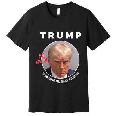 Funny Not Guilty Fulton County Jail Inmate P01135809 Mugshot Premium T-Shirt