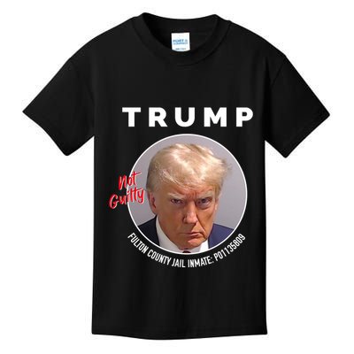Funny Not Guilty Fulton County Jail Inmate P01135809 Mugshot Kids T-Shirt