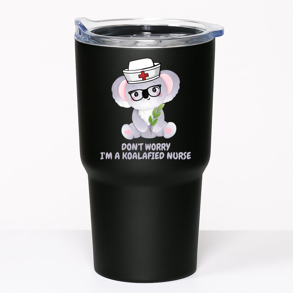 Funny Nurse Gifts, Koala Koalafied Nursing Qualified Tumbler