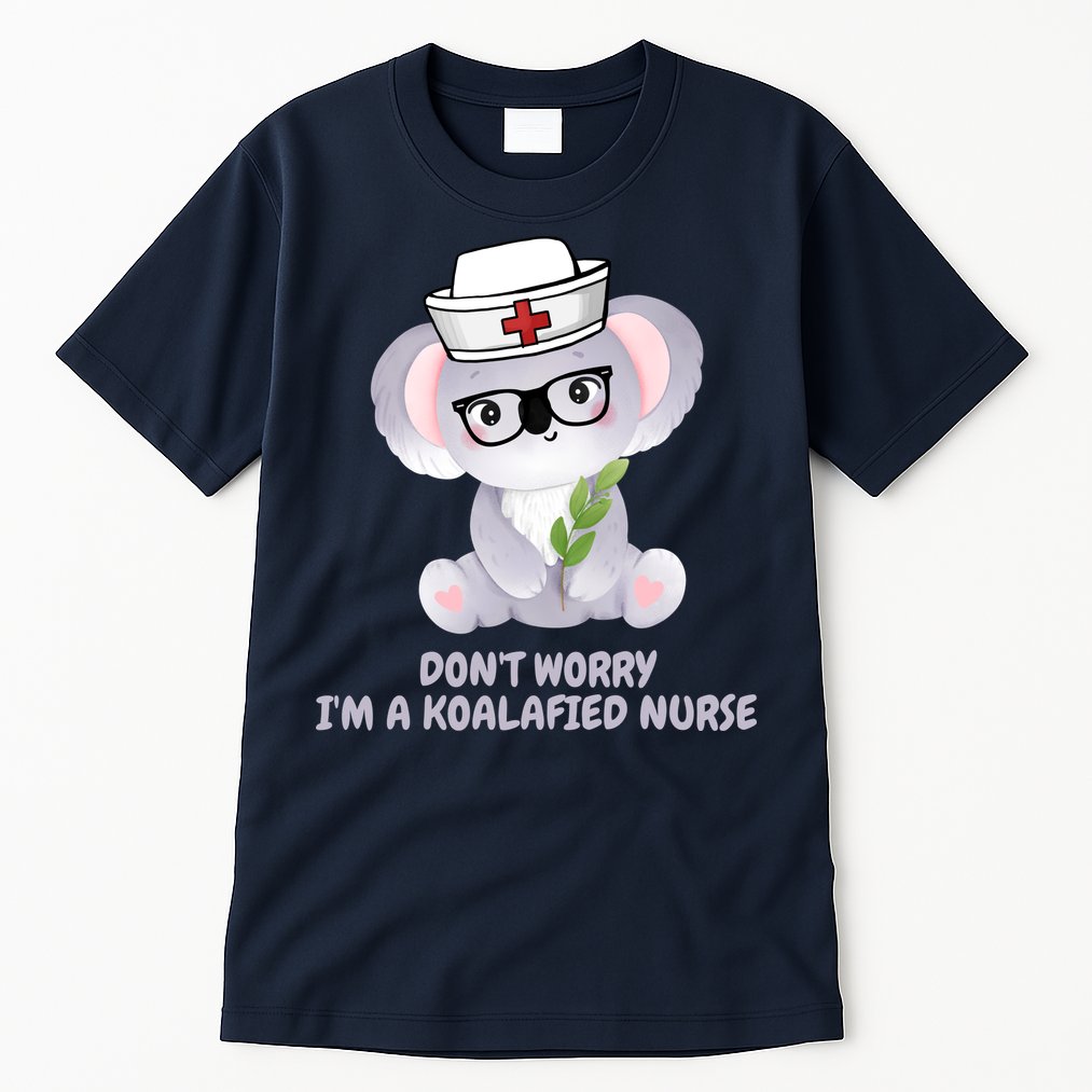 Funny Nurse Gifts, Koala Koalafied Nursing Qualified Tall T-Shirt