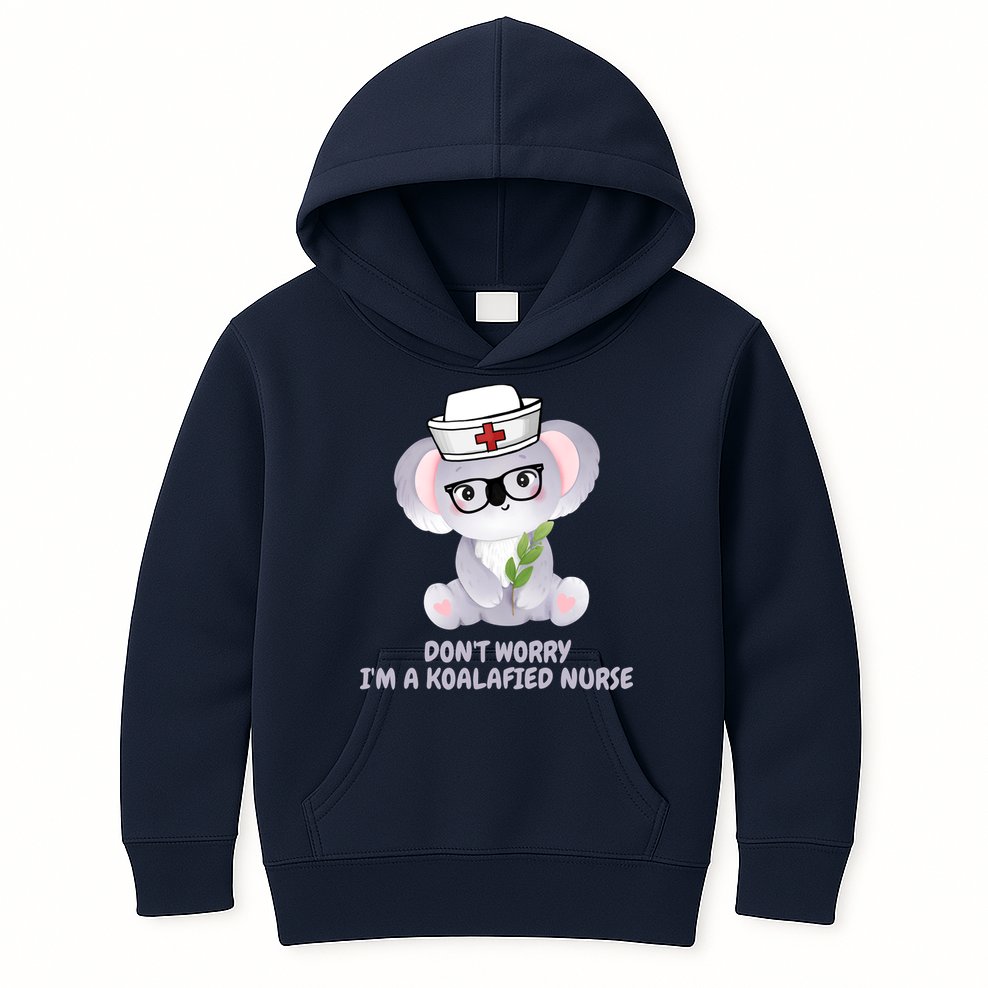 Funny Nurse Gifts, Koala Koalafied Nursing Qualified Kids Hoodie