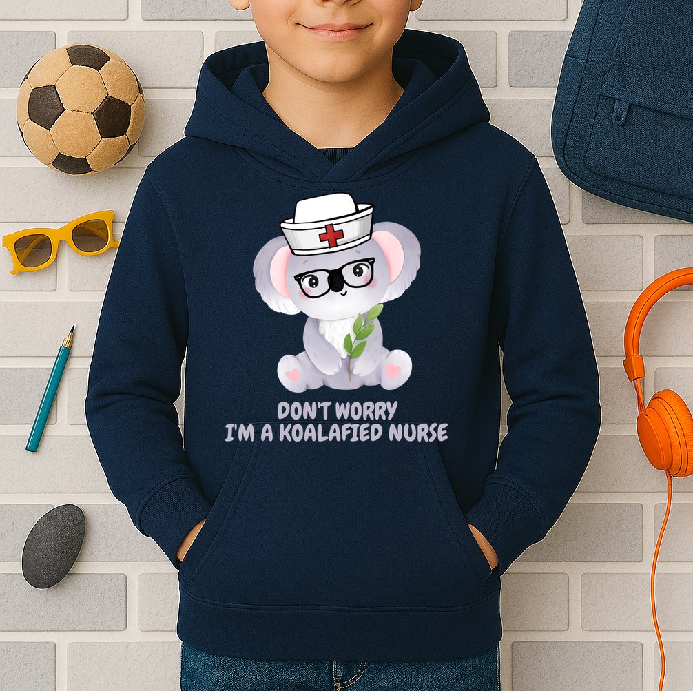 Funny Nurse Gifts, Koala Koalafied Nursing Qualified Kids Hoodie