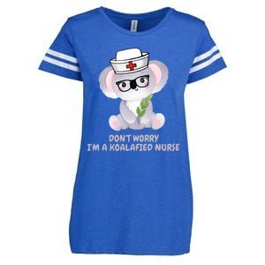 Funny Nurse Gifts, Koala Koalafied Nursing Qualified Enza Ladies Jersey Football T-Shirt