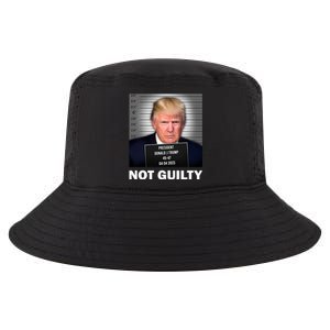 Funny Not Guilty Donald Trump Mug Shot Cool Comfort Performance Bucket Hat