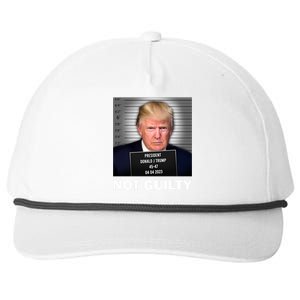 Funny Not Guilty Donald Trump Mug Shot Snapback Five-Panel Rope Hat