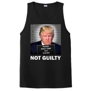 Funny Not Guilty Donald Trump Mug Shot PosiCharge Competitor Tank